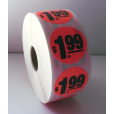 $1.99 - 1.25" Red Label Roll